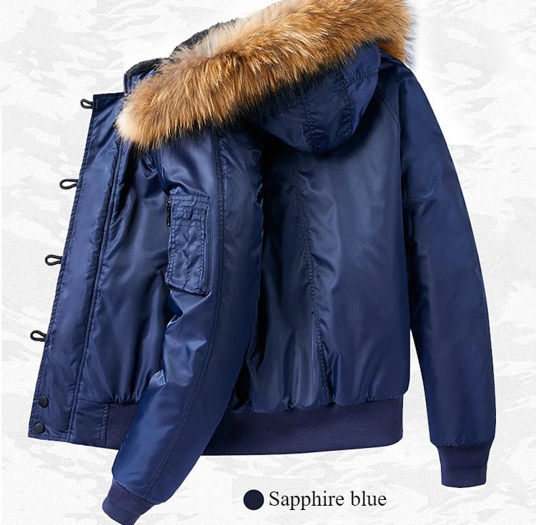 Pilot Men's jackets Thicken Winter Jacket Padding Man Down Jacket Coat Parkas Outdoor Fur Hooded Cotton Padded Jacket HXY0257