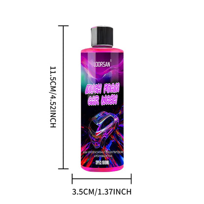 LOORSAN Pink High-Foam Car Wash Shampoo, Thick Snow Foam Cleaning Soap for Gentle Deep Cleaning & Gloss Enhancement