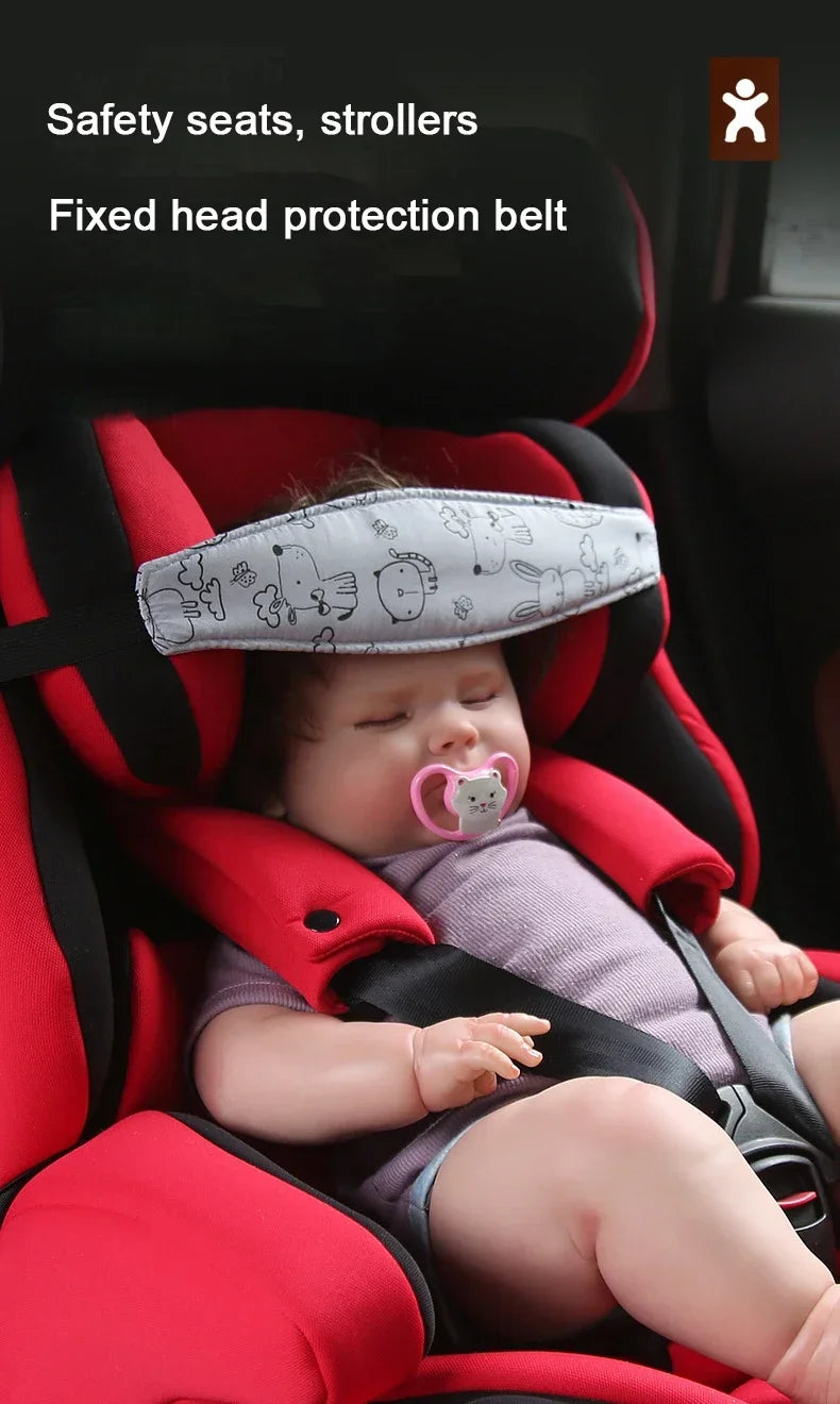 Toddler Sleep Positioner Baby Carseat Head Support Adjustable Infant Stroller Neck Relief Strap Pillow Fastening Belt Headrest