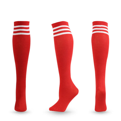 Unisex Compression Socks Football Socks Non-slip Long Tube Knee High Stockings Socks Striped Soccer Socks Running Sports Socks