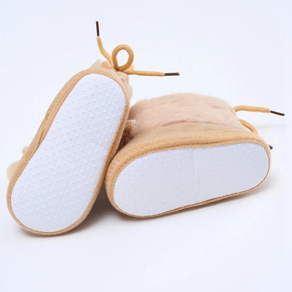 Winter Snow Baby Boots Warm Newborn Toddler First Walkers Baby Girls Boys Shoes Soft Sole Fluff Balls Thermal Snow Booties