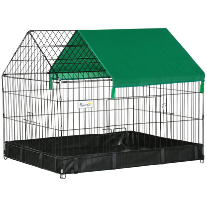 Rabbit Cage Enclosure for Small Animals Rodents Indoor Outdoor with Protective Cover Included 90x75x75 cm