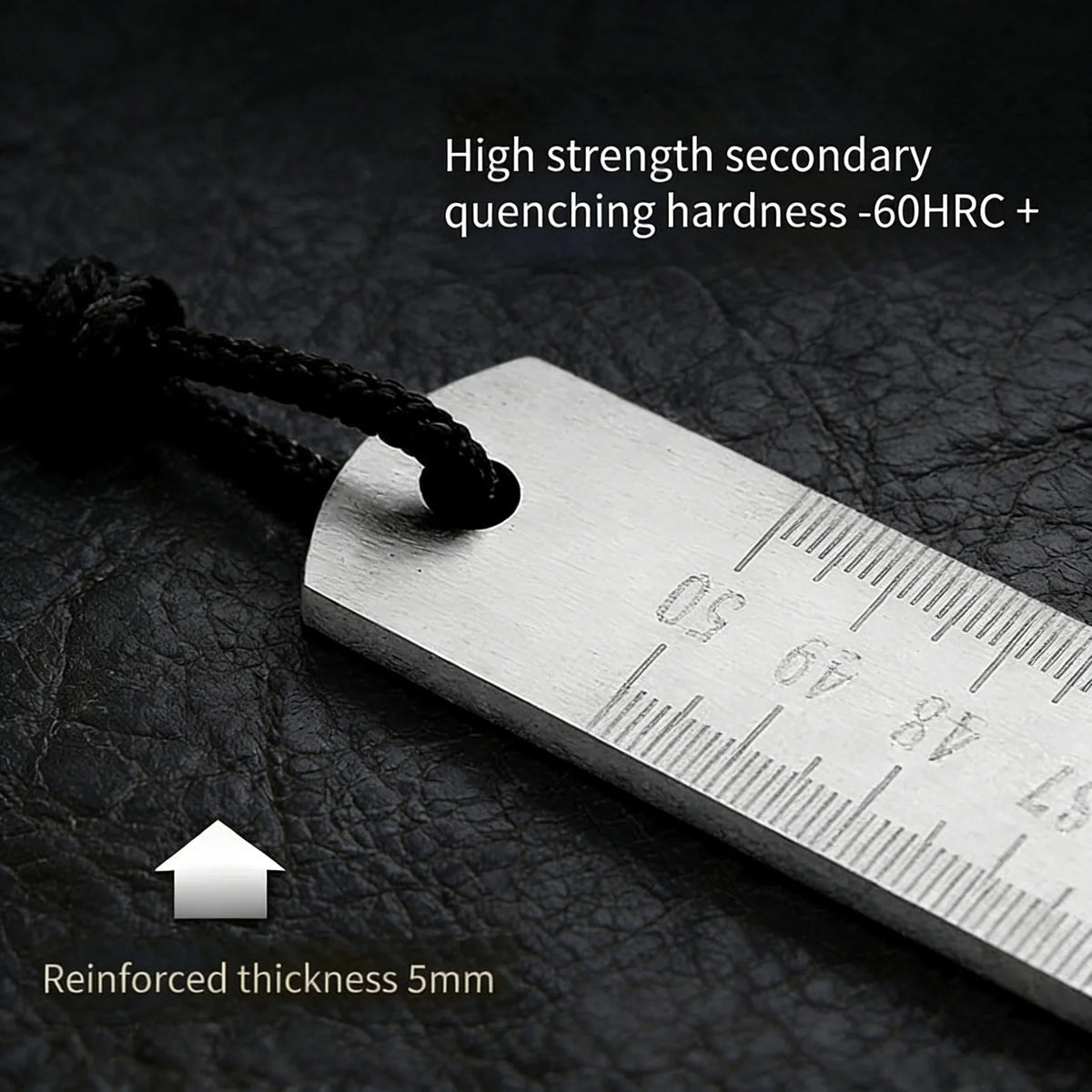 Engineered for Emergencies: 50cm Stainless Steel Ruler with Hardened Tip for Measurement | Drafting Multi‑Tool&Window-Breaking