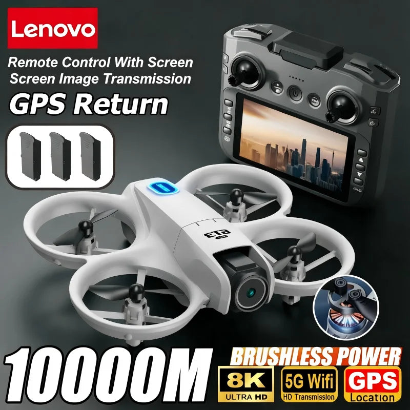 Lenovo GT3 GPS Drone 8K Aerial HD Photography Optical Flow Positioning Five-side Obstacle Avoidance Brushless Foldable Drone