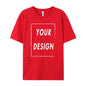 180g Custom Women Men Customised Printed 100% Cotton Short Sleeve Your Logo Photo Brand Text Tee Personalize Graphic Clothing