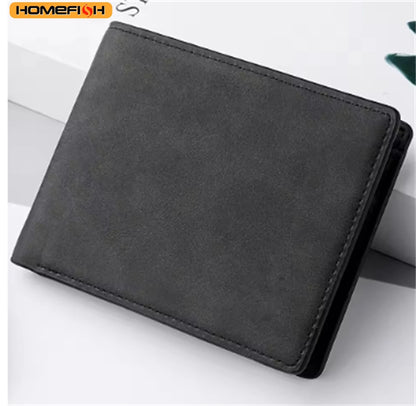 HOMEFISH Fashion Short Wallet for Men, Lightweight Portable Card Holder with Ample Bill Storage
