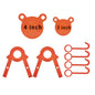 10mm thickness orange panda-shaped AR500 steel shooting practice target plate, suitable for live ammunition, strong and durable.