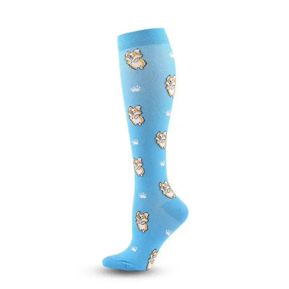 New Men Women Compression Socks for Leggings Running Marathon Pressure Soccer Adult Socks Network Red Pressure Nurse Men Socks