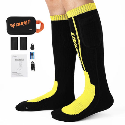 Electric Heating Socks for Skiing Snowboarding Hiking Rechargeable Batteries Thermal Warmer Remote Control Winter Outdoor Sports