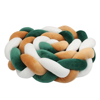 1-4M Baby Bumper Bed Braid Knot Pillow Cushion Bumper for Infant Crib Protector Cot Bumper Room Decor Crib Bedding Braid Set