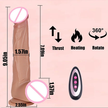 Realistic Large Dildo Vibrator Penis Telescopic Swing Heating Silicone Dildos for Women Remote Control Vibrators Sex Toys