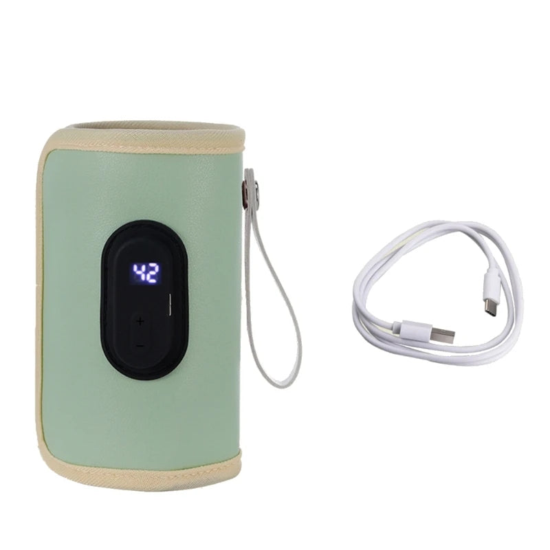 Portable USB Baby Bottle Warmer Travel Milk Warmer Infant Feeding Bottle Heated Cover Insulation Thermostat  Heater Dropshipping
