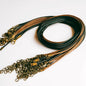 Handmade Adjustable Black Brown Artificial Leather Cord Lobster Clasp Chain Pendant Necklace Charms Jewelry Finding 20pcs 50cm