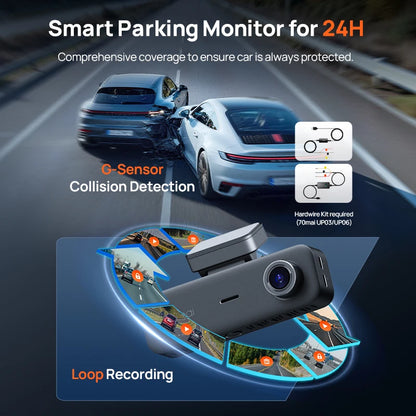 70Mai T800E 3-Channel Dash Cam Front 4K + Rear 1080P + Interior 1080P Hdr Supercapacitor 24H Parking Gps Voice Control Wi-Fi6