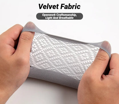 1/5 Pairs Summer Men's Invisible No Show Five Finger Socks Thin Velvet Non-Slip Mesh Breathable Elastic Solid Silk Soft