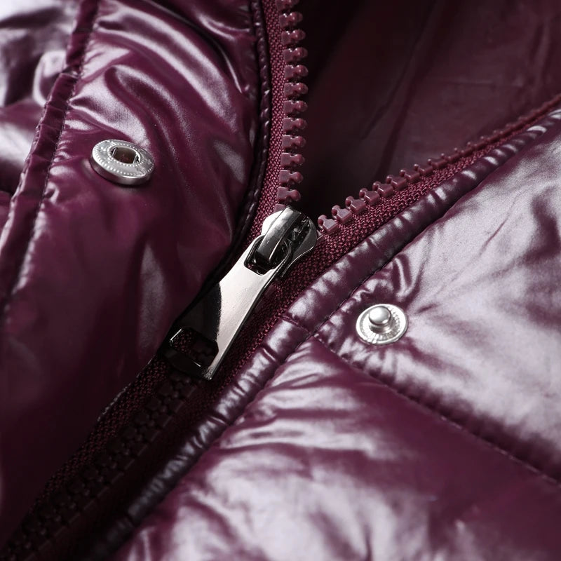 Vintage Zipper Cotton Coat Women Hooded Full Sleeve Pockets Drawstring Overcoats 2025 Winter New Lady Fashion Warm Streetwear