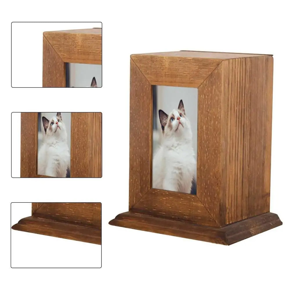 Pet Urns For Dogs Or Cats Wooden Urn Ashes Ashes Personalized Photo Frame Pet Cremation Urns Keepsake Memory Box