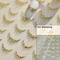 5D Gold Stamped Silver Sun Stars Snake Nail Art Stickers Totems Reliefs Self Adhesive Dark Chinese Style Manicure Decals