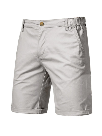 2025 Men's Solid Color Casual Short Pants Beach Breathable Comfortable Straight Short Trousers Hawaiian Holiday Men'S Pants 3XL
