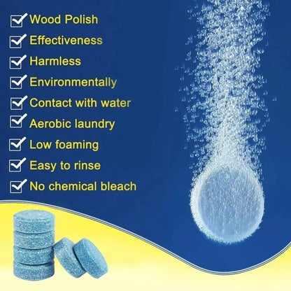 ISGTDRM Solid Cleaner Car Windscreen Cleaner Effervescent Tablet Auto Wiper Glass Solid Cleaning Concentrated Tablets Detergent