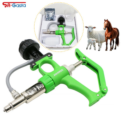 Veterinary Injection Syringe  With Bottles Automatic Pig Goat Cow Continuous Syringe Multifunction Liquid Feeding