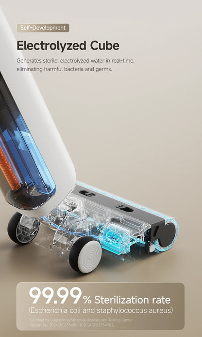 UWANT D500 Wet Dry Vacuum Cleaner 17000Pa Suction 180°Lay-Flat Cordless Mop AI Self-Cleaning 65°C Drying Triple-Sided Edge