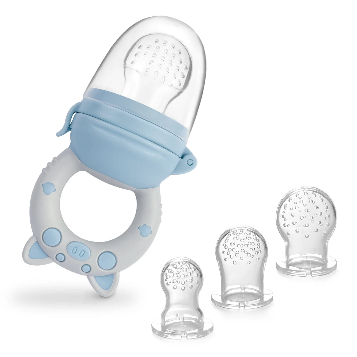 TYRY.HU 4pcs/set Silicone Fruit & Vegetable Feeder for Infants and Toddlers 6-36 months Food Grade Teething & Feeding Pacifier