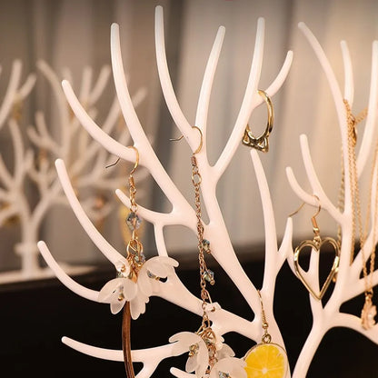 Antler Jewelry Storage Rack Smooth Deer Horn Jewels Display Shelf Rings Earrings Small Accessories High Quality Showing Stand