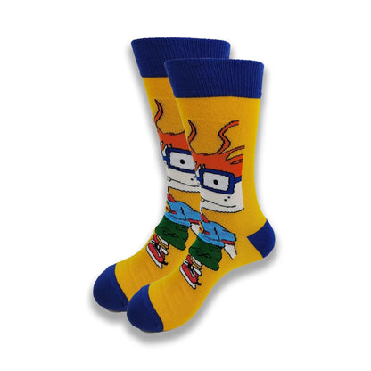 Spring and Autumn Men's and Women's Socks Cartoon Cartoon Fashion Funny High Quality Tube  Movie Character  Socks for Men