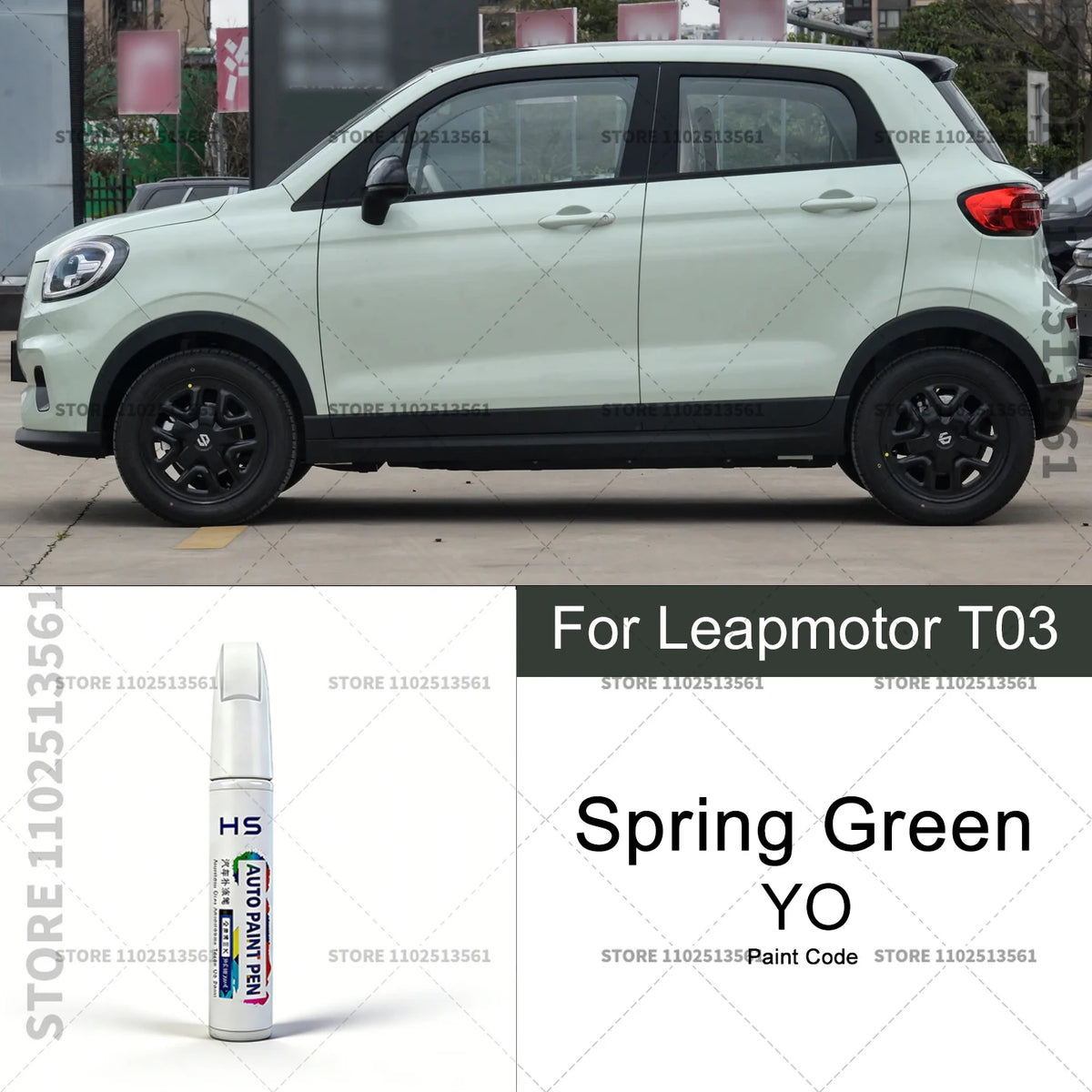 For Leapmotor T03 Car Paint Repair Pen Touch Up Scratch Remover DIY Auto Accessories Blue C02 Yellow Green YO Grey Light White