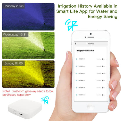 Moes Smart Tuya Bluetooth Water Timer Rain Delay Programmable Irrigation Timer with Automatic and Manual Watering
