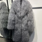 Mongolia Sheep Fur New Brand Real Fur Long Genuine Fur Coat Mongolia Sheep Fur Long Sleeves Women's Warm Jacket