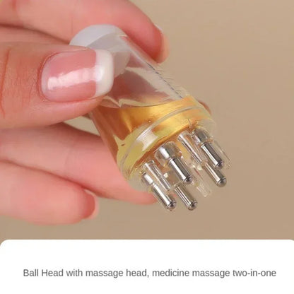 Scalp Applicator Hair Regrowth & Styling Solution Guide Comb Hexagon Head Oil Roller Ball Massage Comb Massage Relaxation Tools