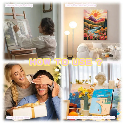 RUOPOTY Frame Painting By Numbers For Adults Landscape Diy Gift Wall Art Picture On Numbers For Home Decors Artwork