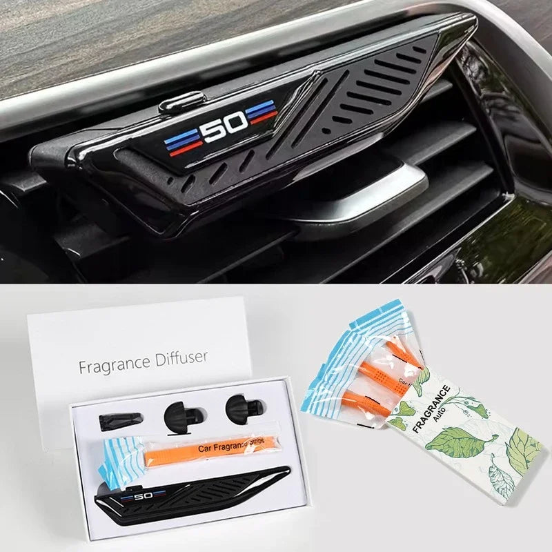 For BMW F30 F10 Car Air Freshener Blade Shape Vent Perfume Diffuser Universal Fragrance Holder With Refill Strips