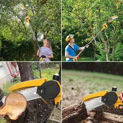 6-Inch Chainsaw Cordless Telescoping Pole Electric Chainsaw High Branch Saw Garden Pruning Power Tools For Makita 18V Battery
