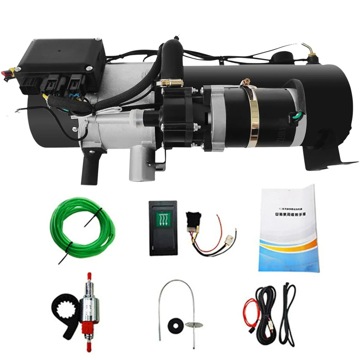 SIHAO Universal Diesel Water Pre‑Heater 10KW, 12V‑24V Dual Voltage Vehicle Fuel Heater, Heavy‑Duty Heating Device for Automobile Engine Warm‑up and Cabin Interior Heating