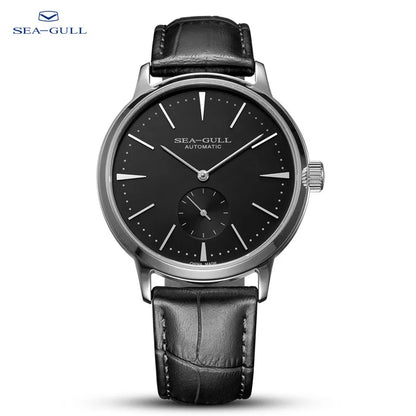 Seagull New Business Watch Men's Mechanical Wristwatches 50m Waterproof Leather Valentine Male Watches Relogio Masculino 6075
