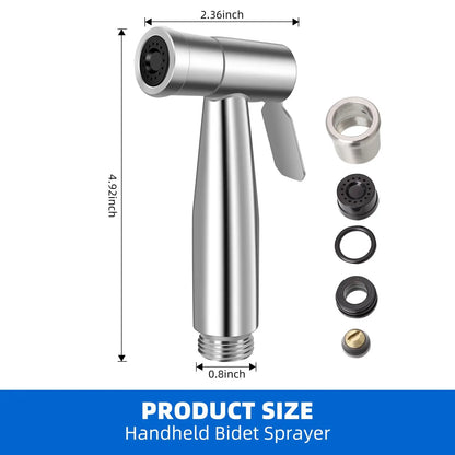 Portable Pressurized Handheld Bidet Sprayer Nozzle for Feminine Hygiene Care & Toilet Washing Cleaning Bathroom Accessory