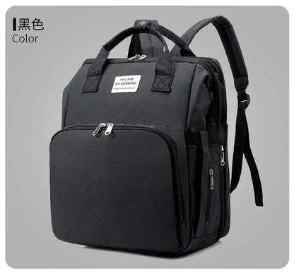Mommy Diaper Bags Baby Bed Mother Large Capacity Nappy Milk Bottle Backpacks with Changing Mat Convenient Baby Nursing Bags