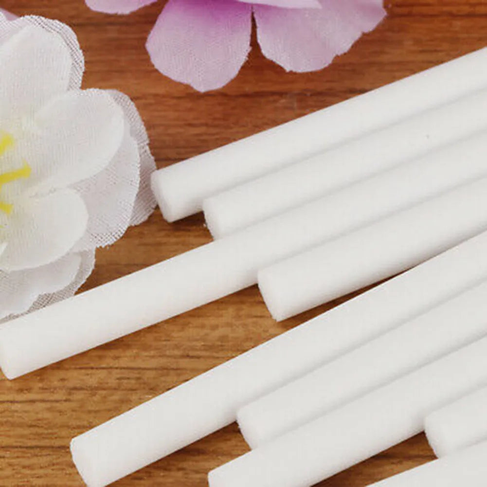 50 Pcs Car Humidifier Cotton Stick Diffuser Replacement Filter Sponges Refill Sticks Filter Auto Aroma Oil Diffuser Sponges