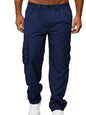Men's Cargo Pants Sweatpants Outdoor Loose Straight Long Trousers Summer Casual Multi-Pocket Durable Workwear Male Trousers