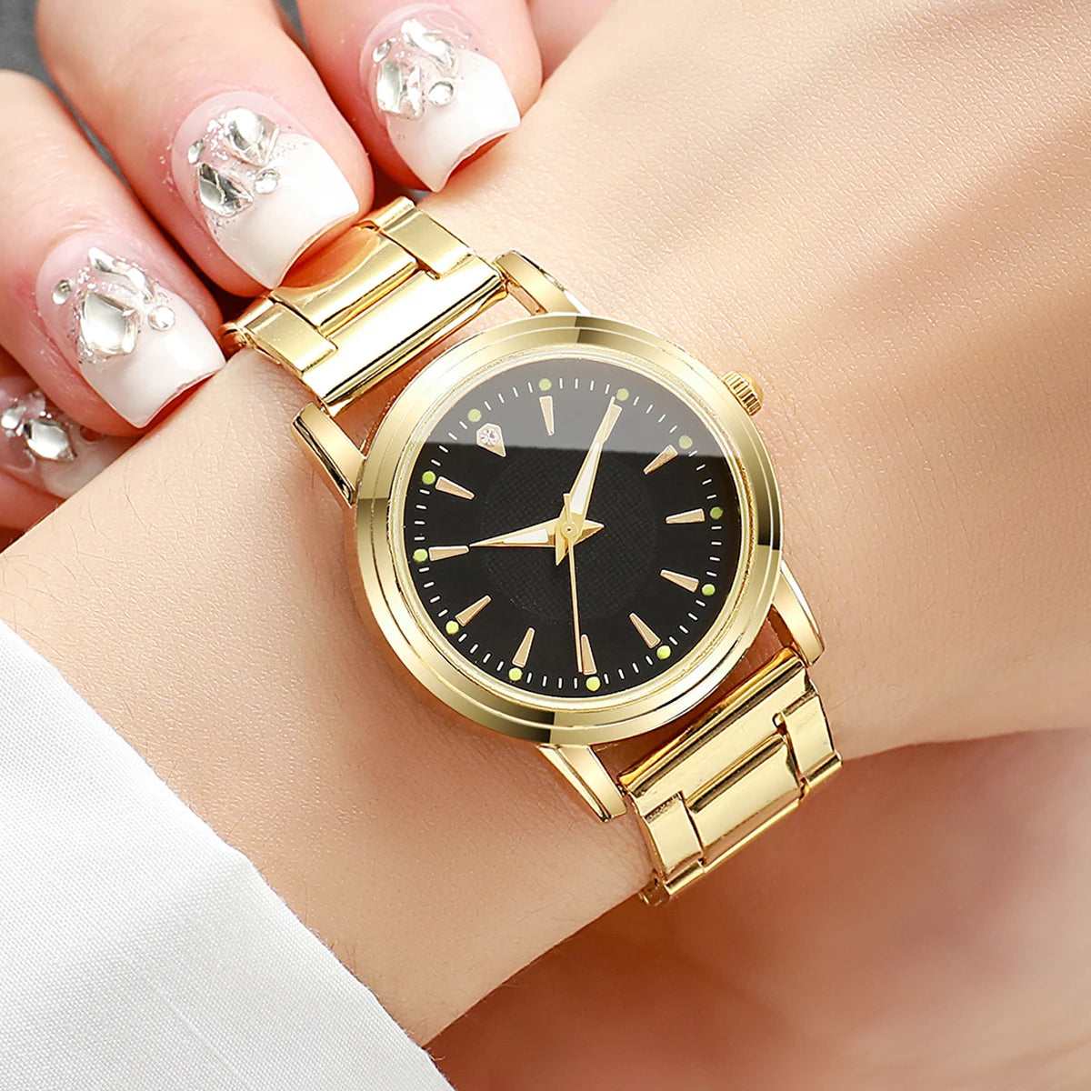 2PCS Couple's Watches Men Business Watch Fashion Analog Women Quartz Watch (Without Box)
