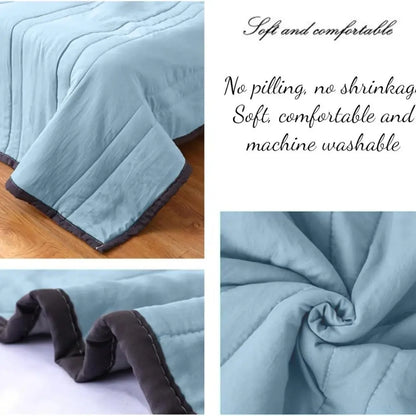New Double Sided Cooling Blanket Cold Effect Skin-Friendly Conditioning Quilt Breathable Solid Color Cooler Quilt Spring Summer