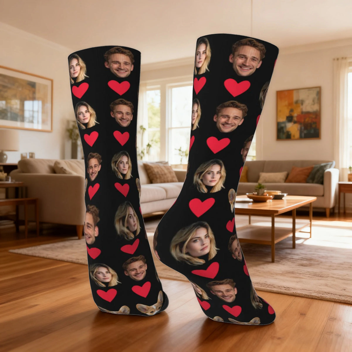 Customized socks for men and women Face-themed funny expression socks Personalized photo-customized socks Birthday gifts