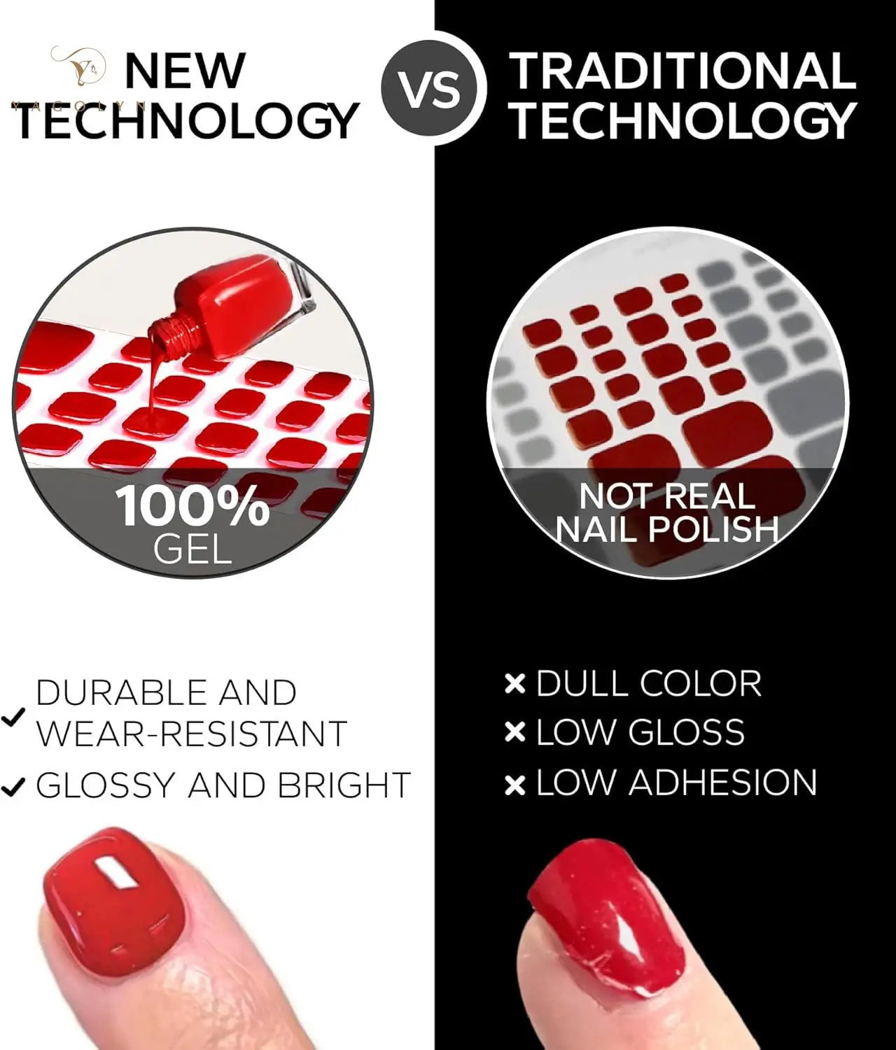 16/22 Tips Semi Cured Gel Nail Stickers for UV Lamp Designer Adhesive Nail Gel Wraps DIY Long-lasting  Nail Decoration