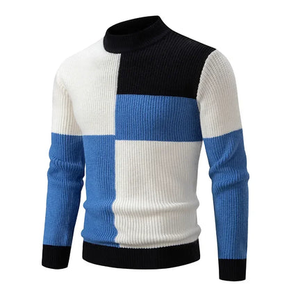 New Autumn and Winter Casual Warm Neck Sweater Knit Pullover Tops  Man Clothes