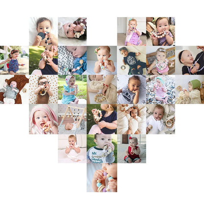 Newborn Baby Growth Milestones 0-12 Months Wooden Card With Box Photo Accessory Cartoon Animal Picture Souvenir Wooden Baby Gift