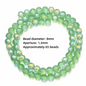 6/8/10mm Sizes Faceted Glass Beads Pink Blue Plating Clear Crystal Earth Beads 96-faceted Faceted Cut Style Jewelry Making Beads