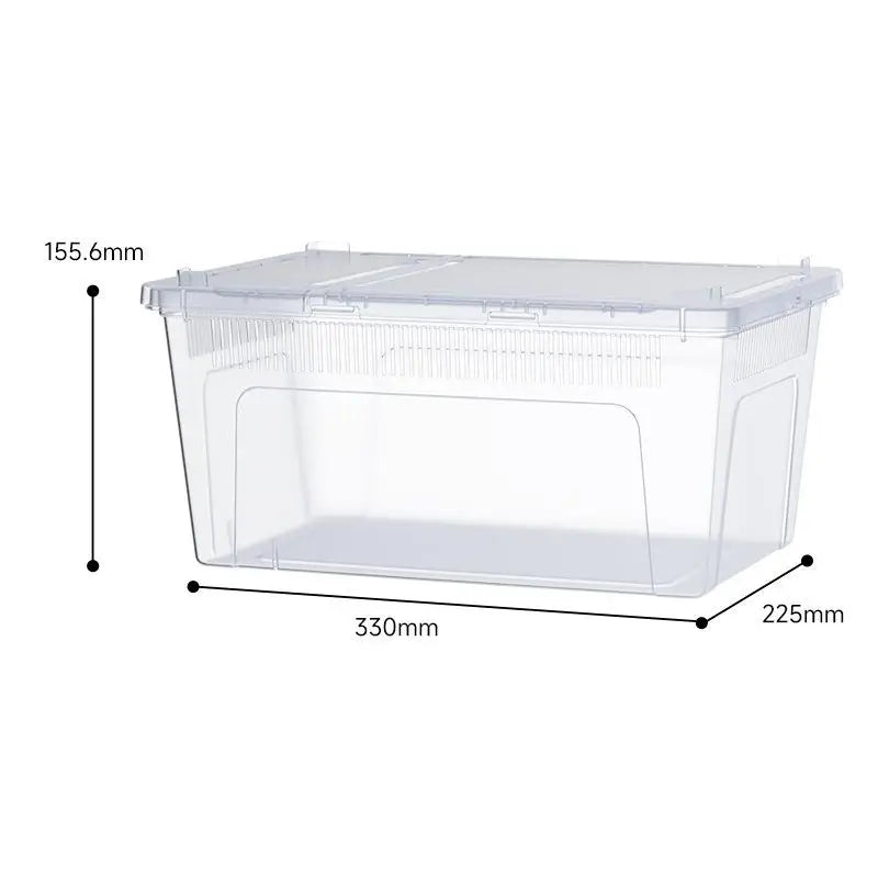 Hot Sale Clear Plastic Reptile Terrarium Ventilated Breeding Box For Lizards Snakes And Small Pets